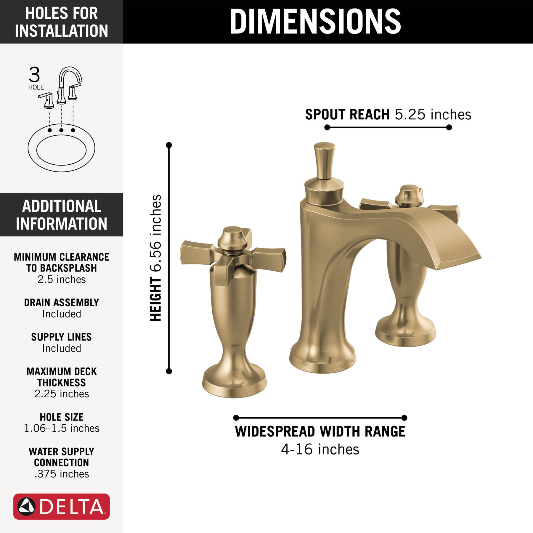 Two Handle Widespread Bathroom Faucet
