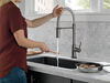 Single-Handle Pull-Down Spring Kitchen Faucet with Touch<sub>2</sub>O&reg; Technology