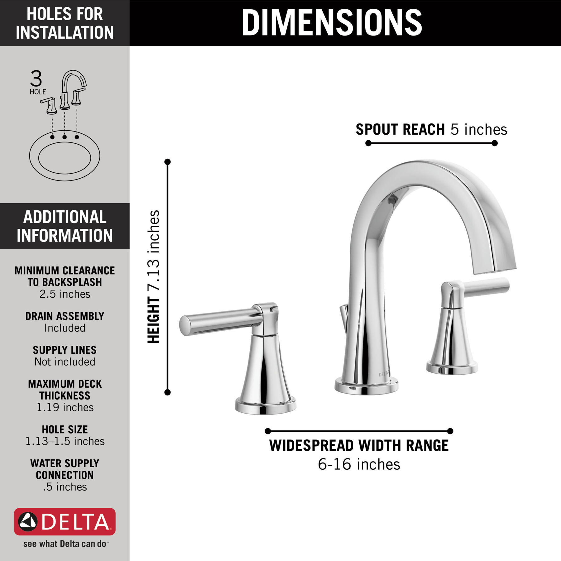 Widespread Bathroom Faucet (Recertified)