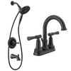 Centerset Lavatory Faucet with 14 Series Tub Shower Trim and Rough Bundle
