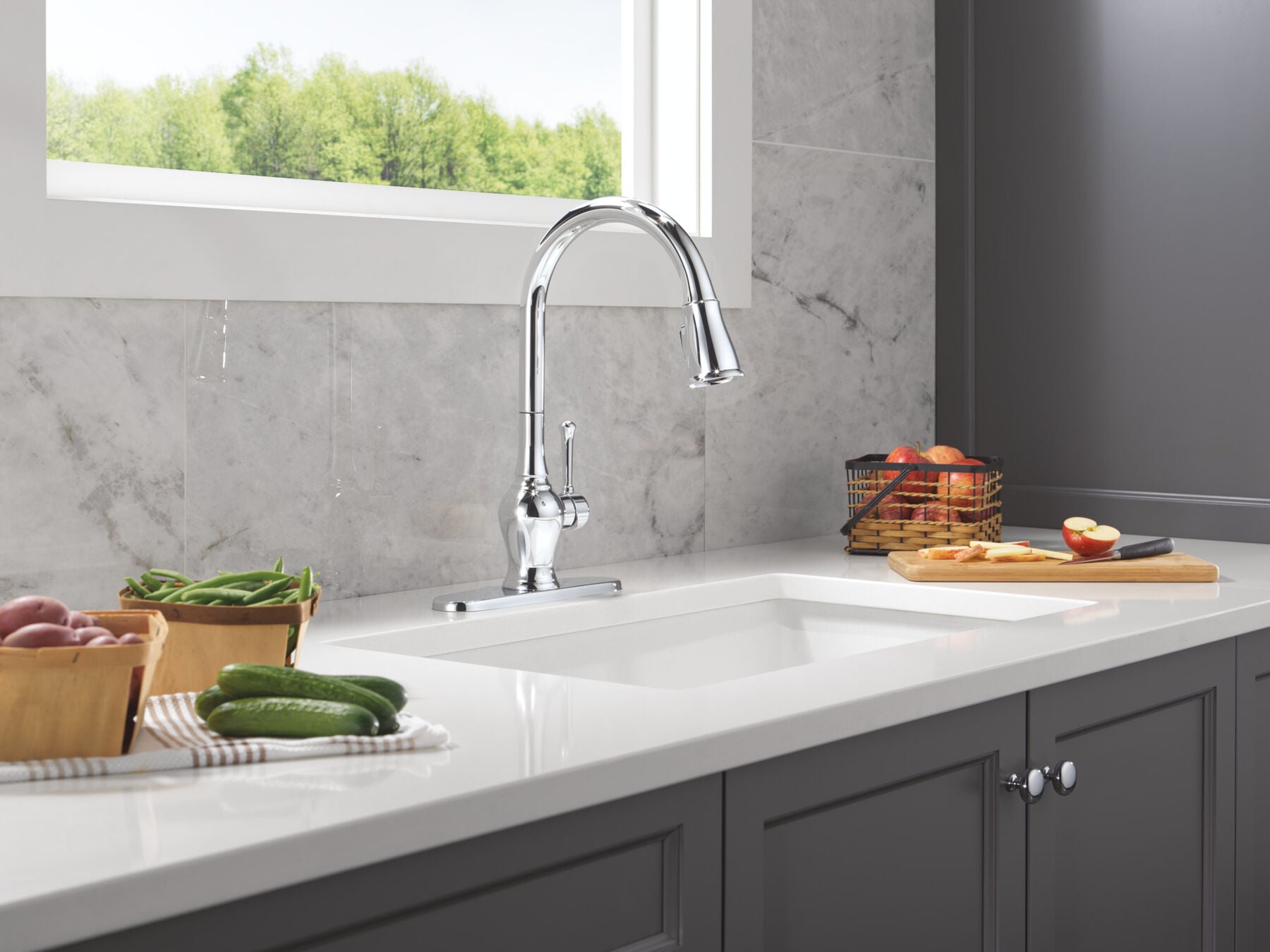 Pull-Down Kitchen 1 Handle with Soap Dispenser Bundle