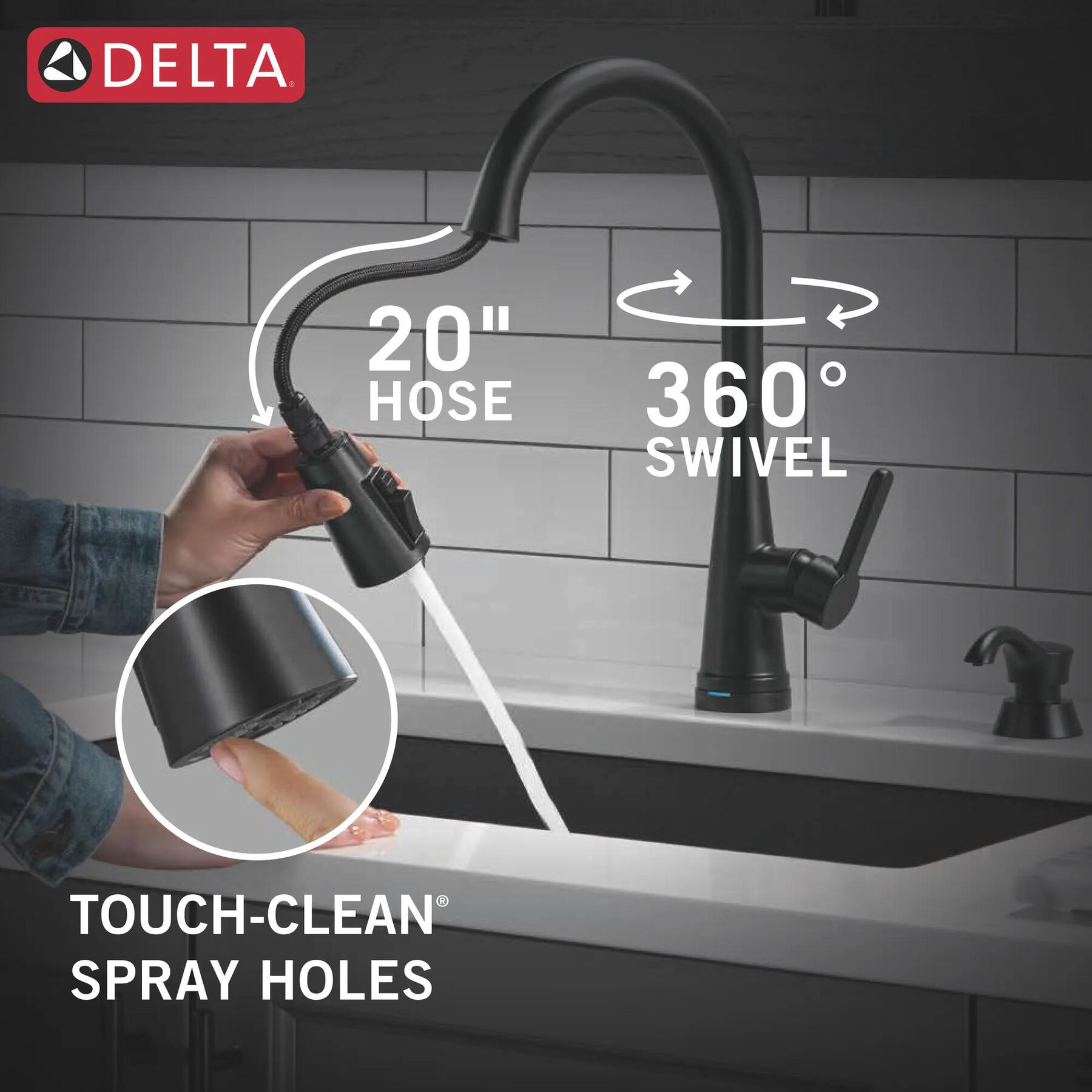 Touch2O&reg; Pull-Down Kitchen w/Soap (Recertified)