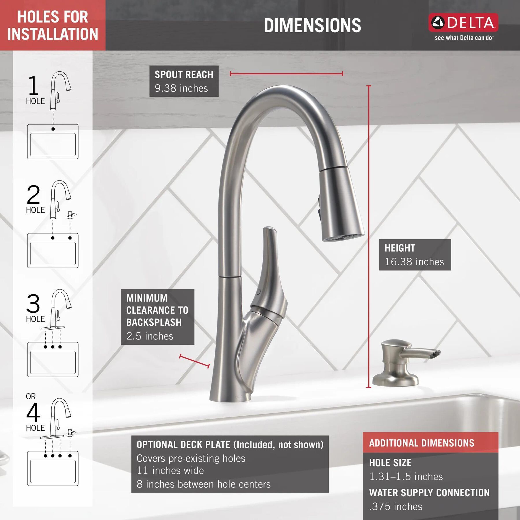 Single Handle Pull-Down Kitchen Faucet (Recertified)