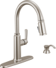 Single Handle Kitchen Pull-Down Faucet w/ Soap Dispenser