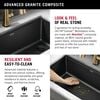 32&rdquo; Granite Composite Workstation Kitchen Sink Undermount Single Bowl with WorkFlow&trade; Ledge and Accessories