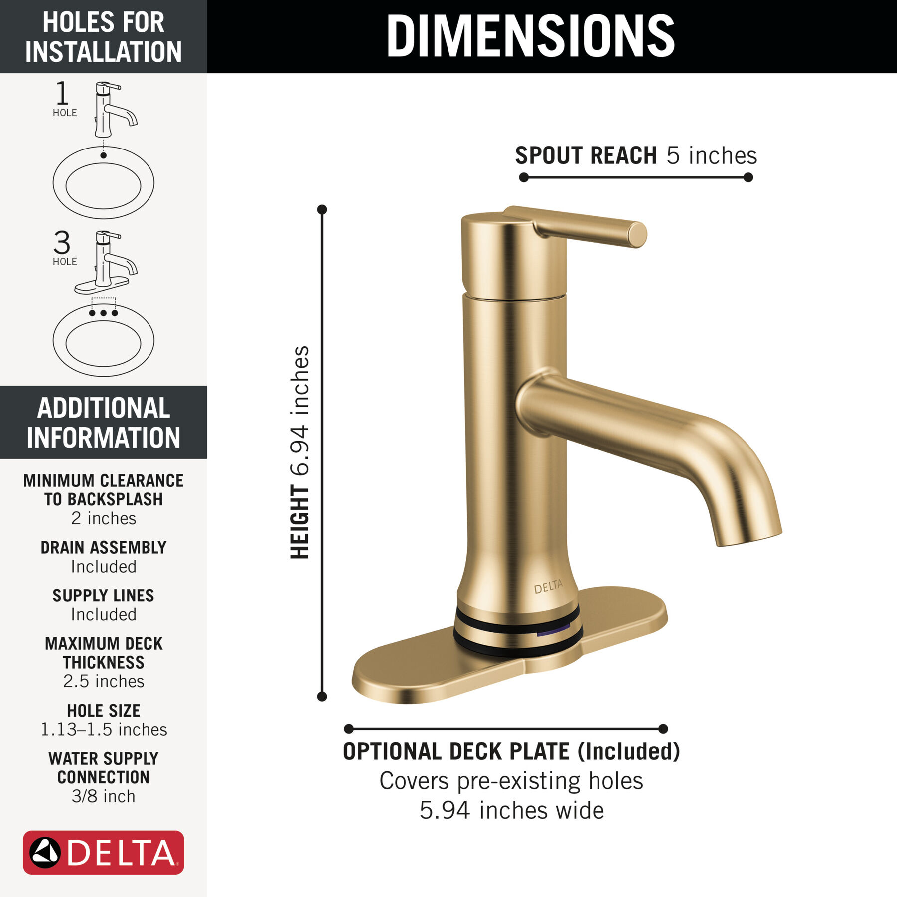 Touch2O Bathroom Faucet with Touchless Technology