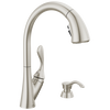 Single Handle Pull-Down Kitchen Faucet with Soap Dispenser and ShieldSpray&reg; Technology