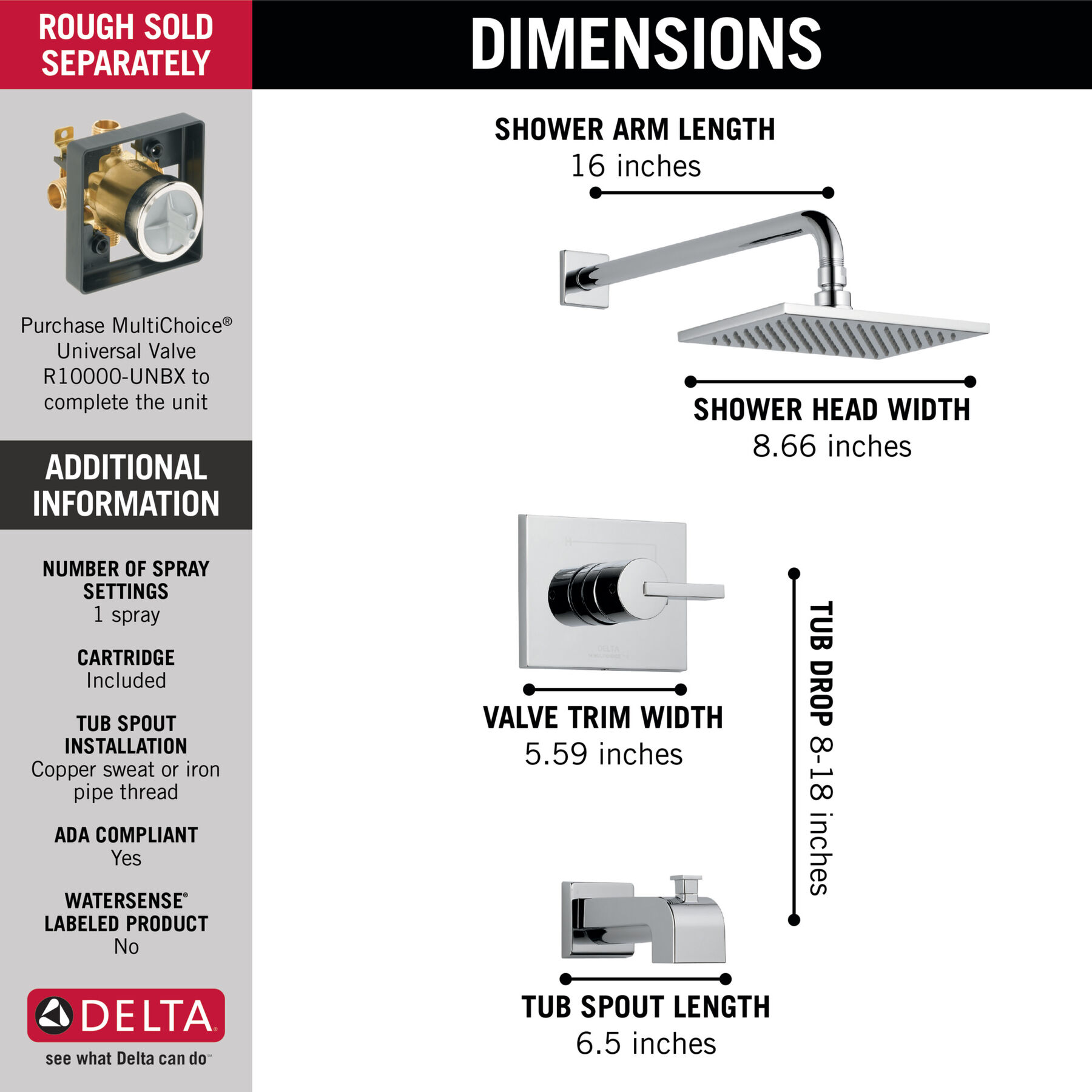 Monitor&reg; 14 Series Tub & Shower Trim (Recertified)