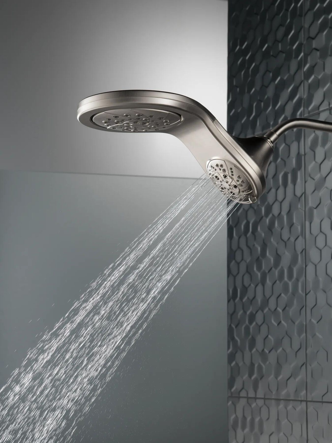 HydroRain&reg; H<sub>2</sub>Okinetic&reg; 5-Setting Two-in-One Shower Head
