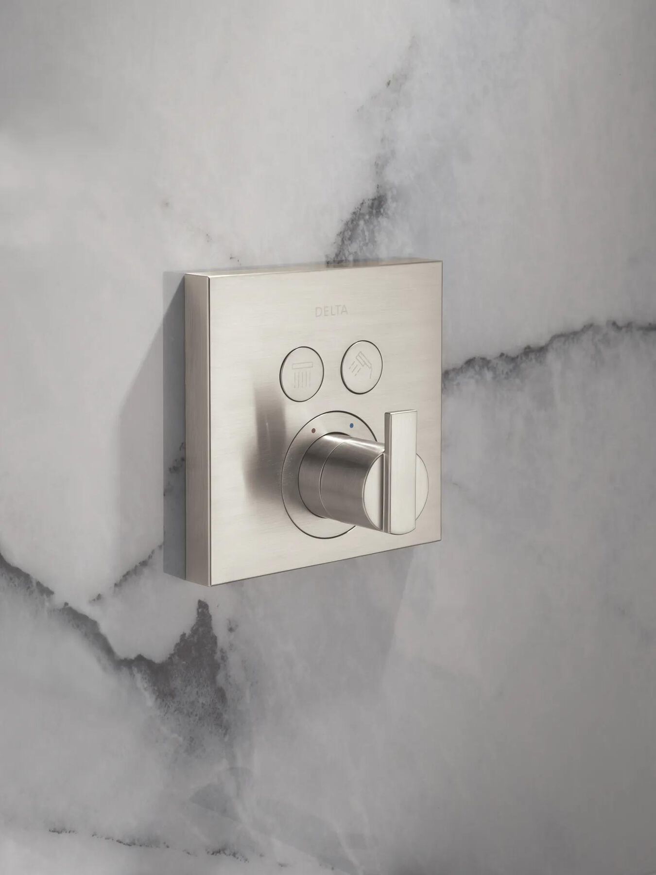 Angular Modern Push-Button Shower