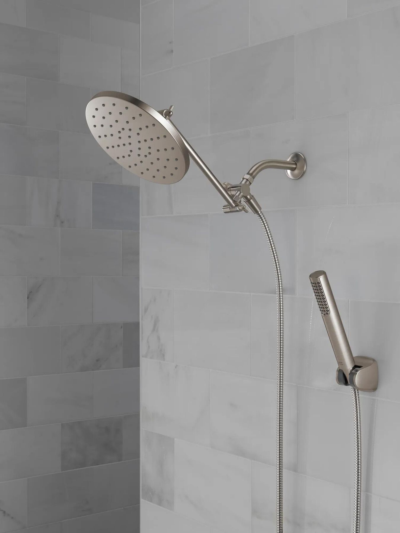 Adjustable Raincan Shower Head with Hand Shower