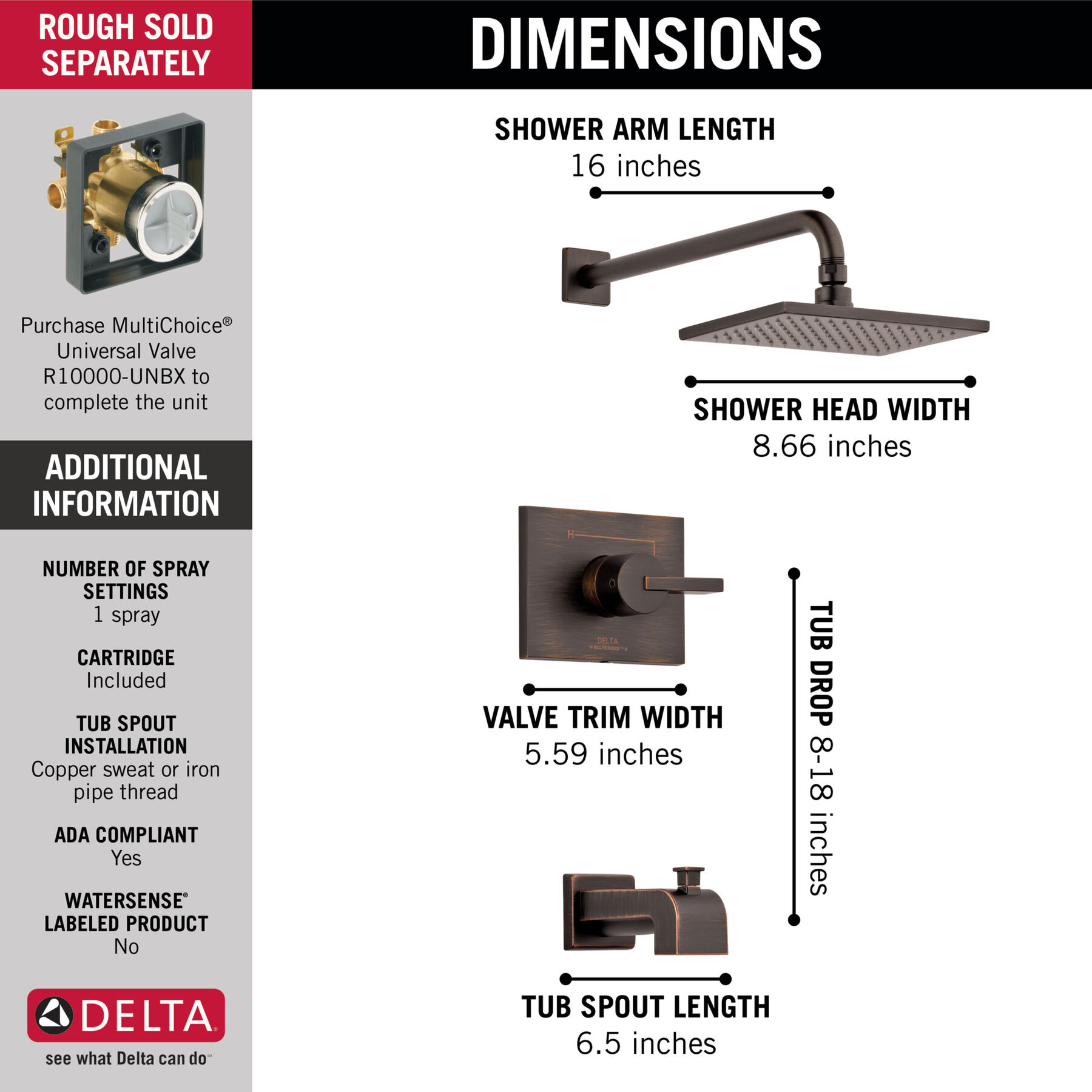 Monitor&reg; 14 Series Tub & Shower Trim
