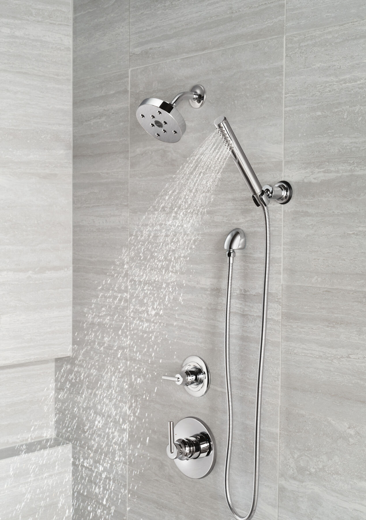Premium Single-Setting Adjustable Wall Mount Hand Shower