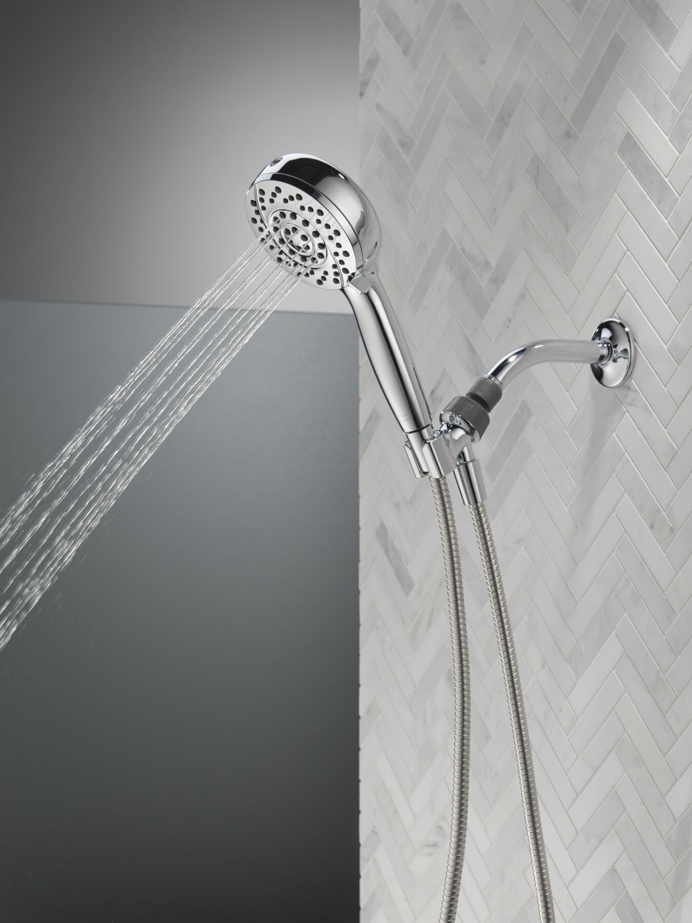 6-Setting Hand Shower with Cleaning Spray