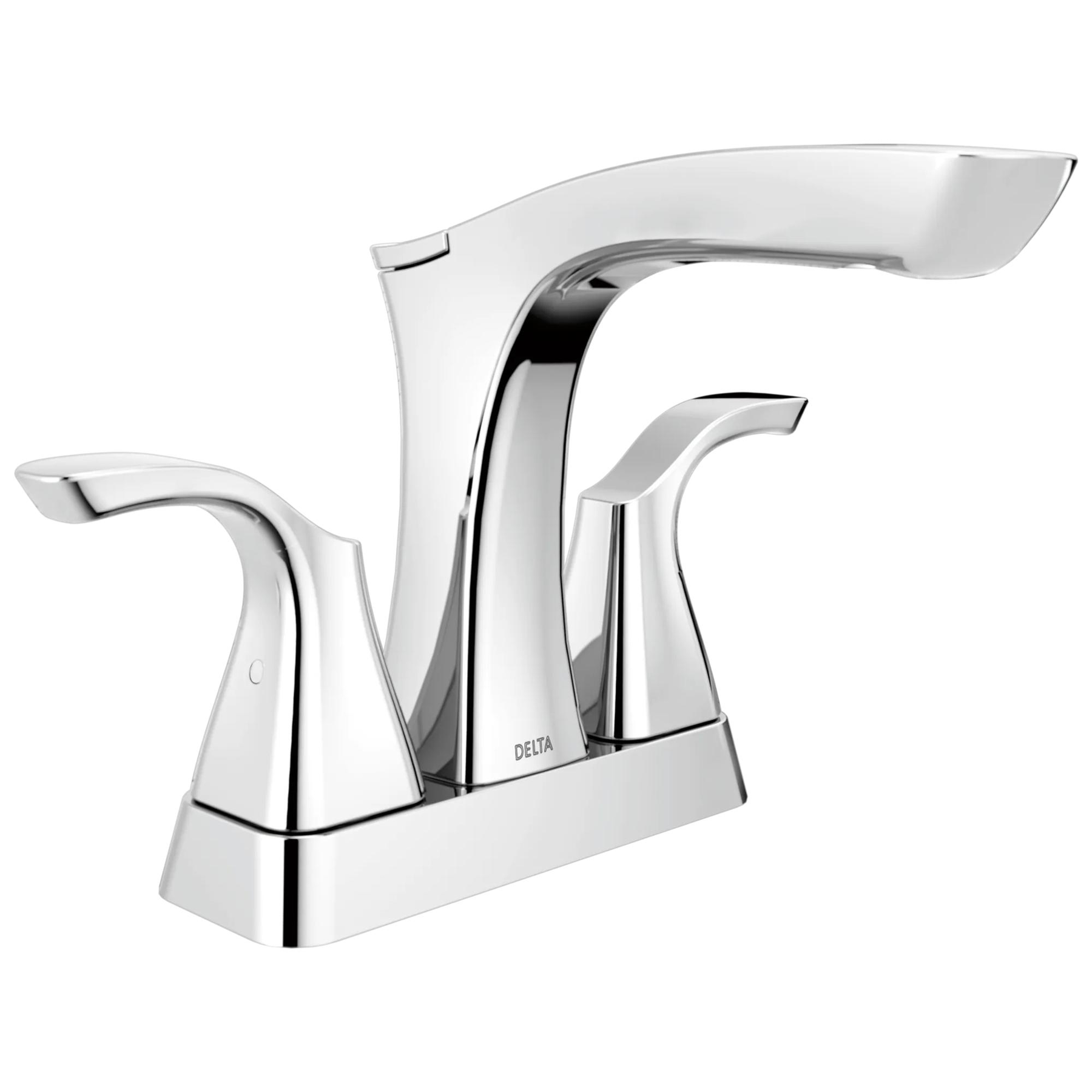 Two Handle Centerset Bathroom Faucet - Metal Pop-Up