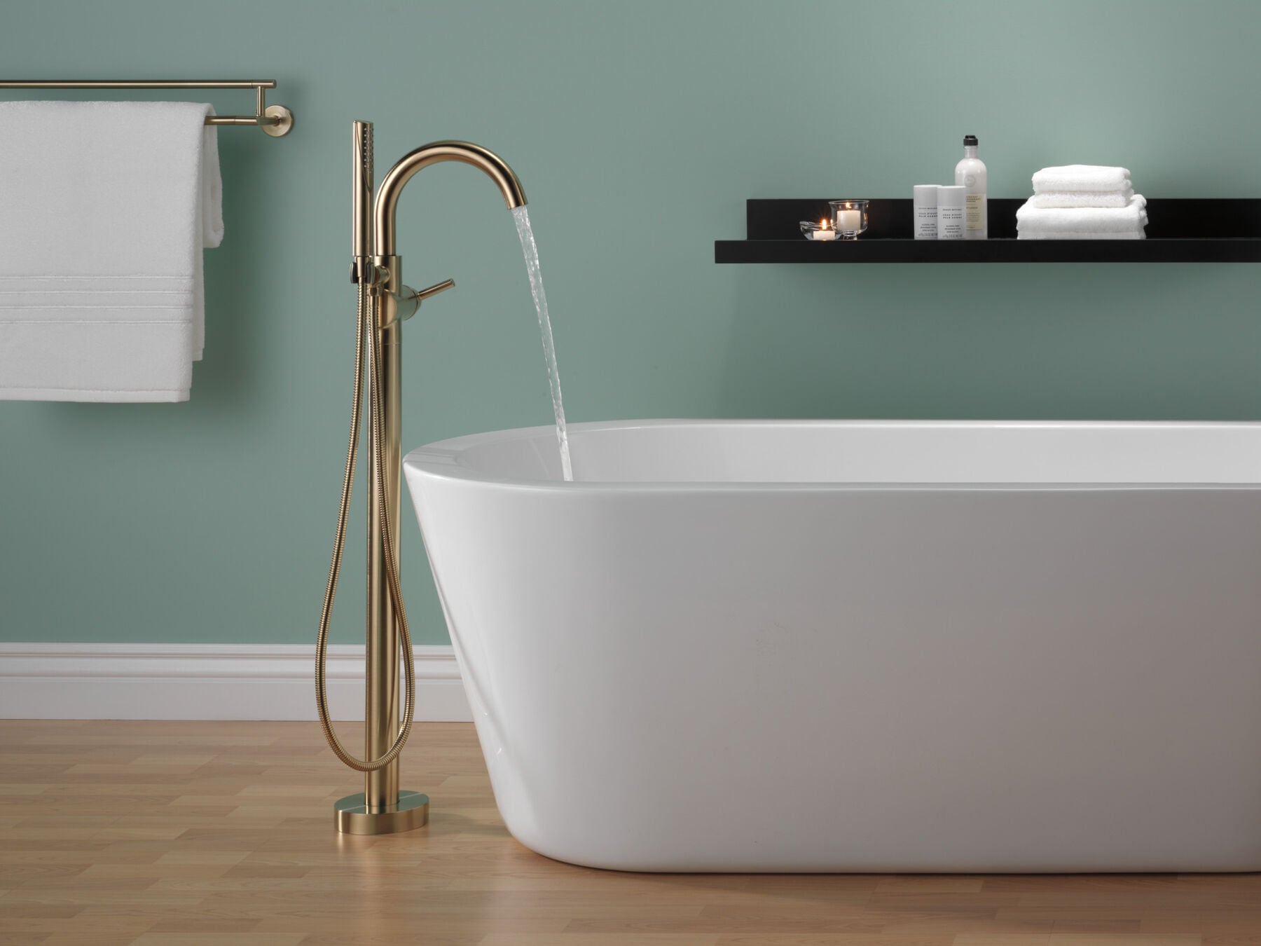 Contemporary Floor-Mount Tub Filler Trim (Recertified)