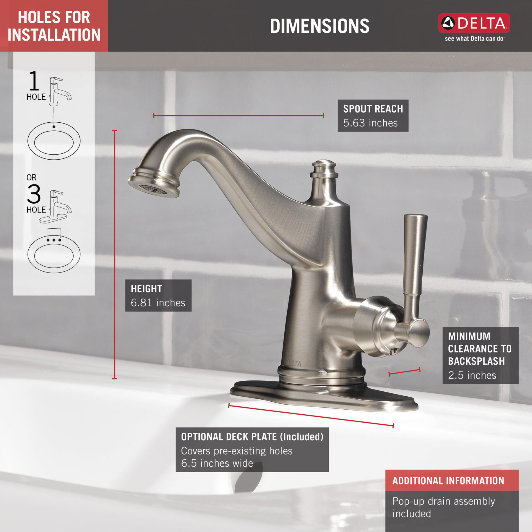 Centerset Bathroom Faucet (Recertified)
