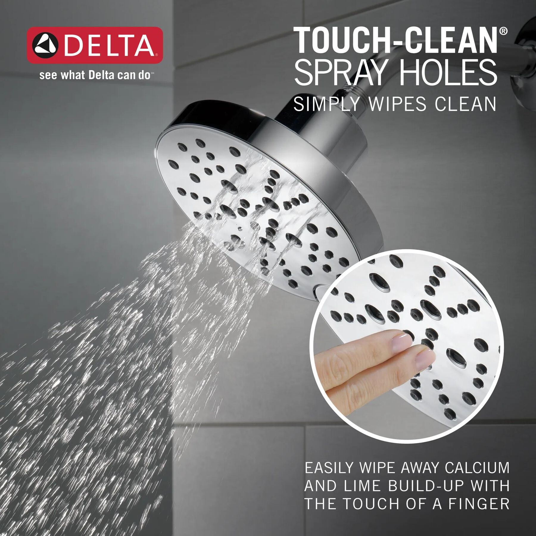 H<sub>2</sub>Okinetic&reg; 5-Setting Contemporary Raincan Shower Head (Recertified)