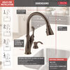 Single Handle Pull-Down Kitchen Faucet with Soap Dispenser and ShieldSpray (Recertified)