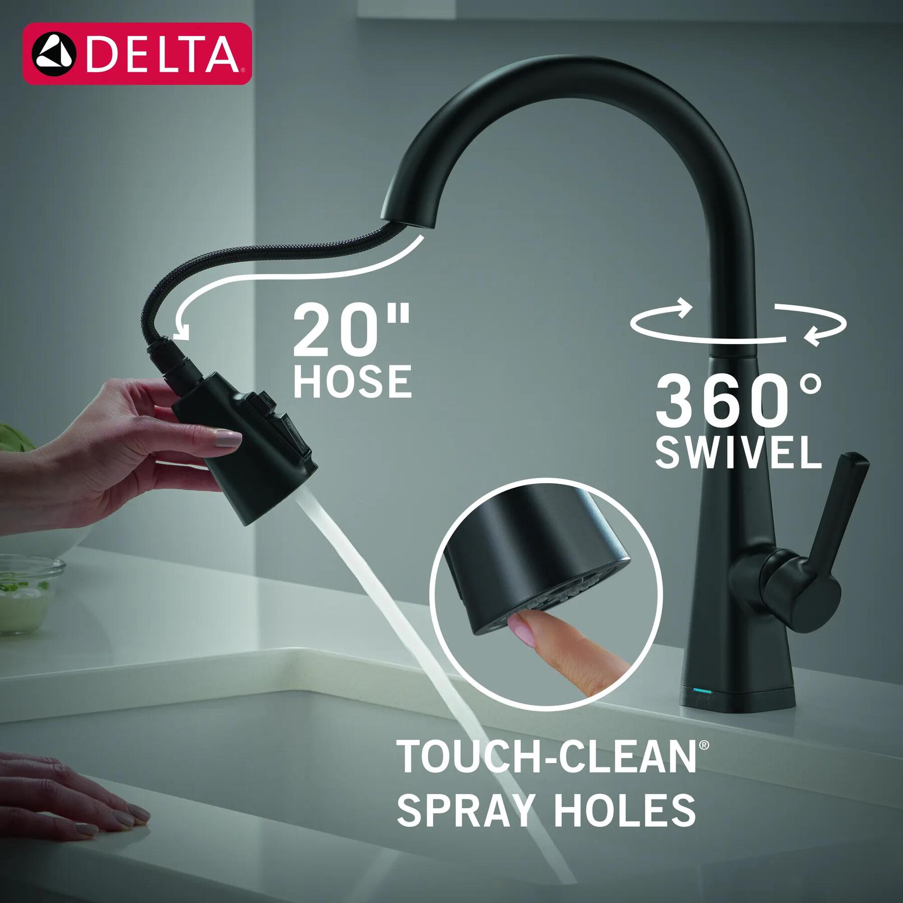 Single-Handle Pull-Down Kitchen Faucet with Touch<sub>2</sub>O&reg; Technology (Recertified)