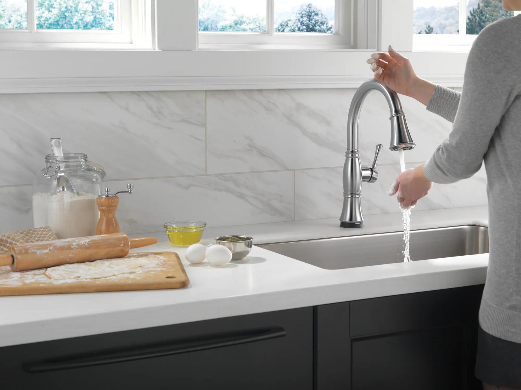 Single Handle Pull-Down Kitchen Faucet with Touch<sub>2</sub>O&reg; and ShieldSpray&reg; Technologies