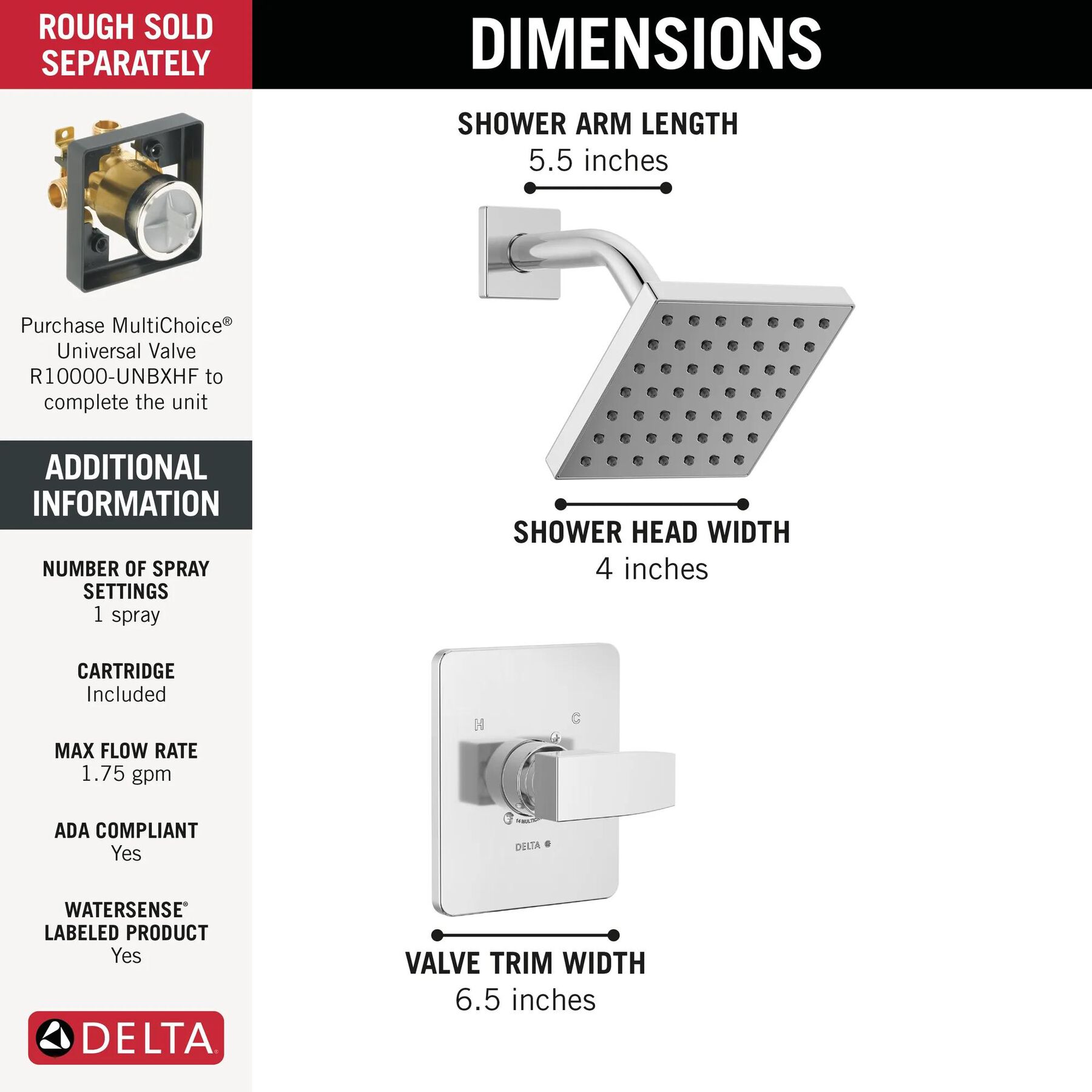 Monitor 14 Series Shower Trim