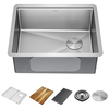 23&rdquo; Workstation Undermount&nbsp;Single Bowl&nbsp;16 Gauge Stainless Steel&nbsp;Kitchen Sink&nbsp;with&nbsp;WorkFlow&trade; Ledge and Accessories