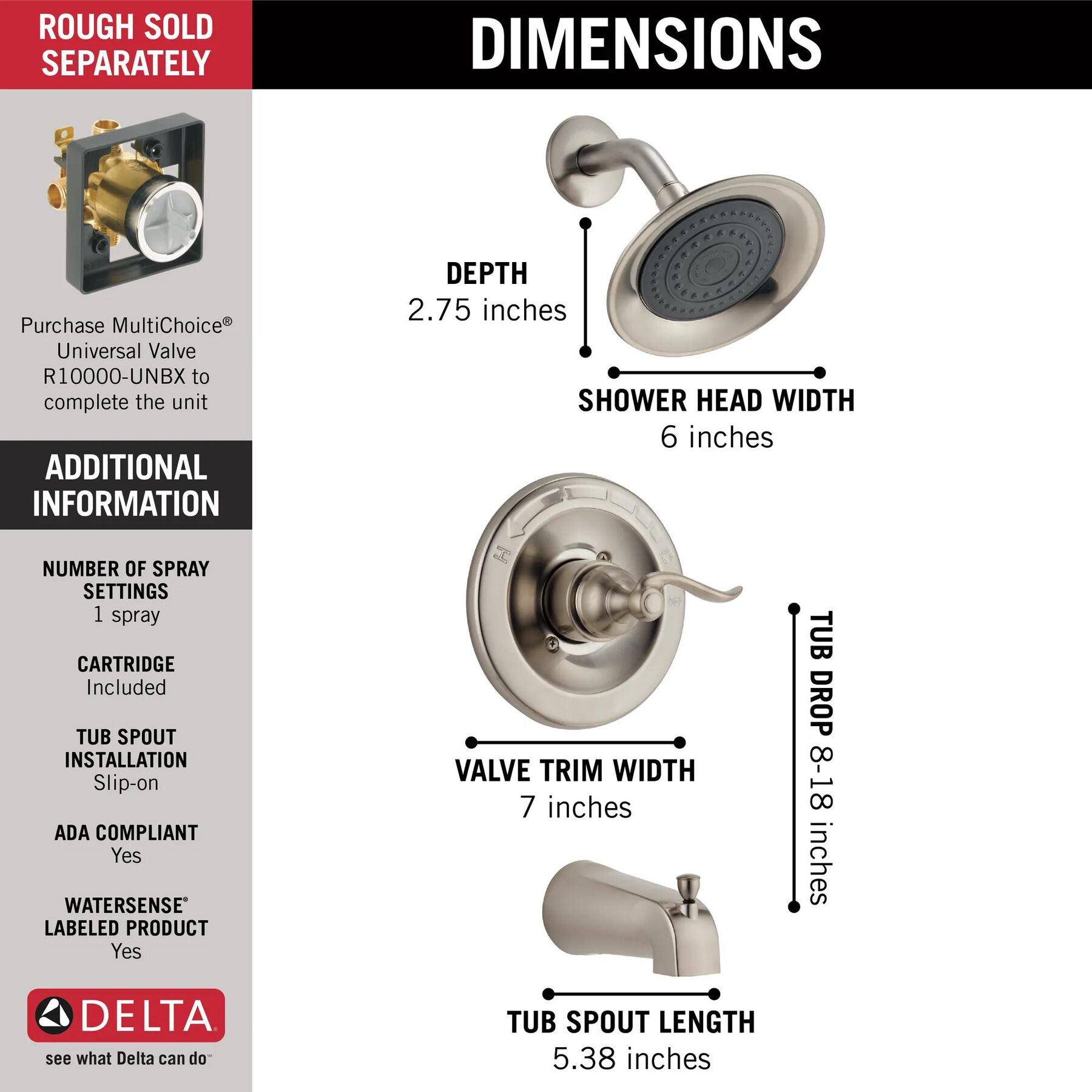 Monitor&reg; 14 Series Tub and Shower Trim (Recertified)