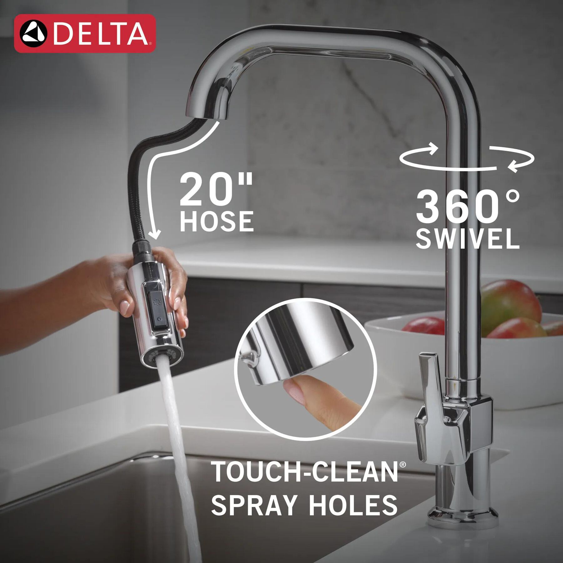 Single Handle Pull-Down Kitchen Faucet