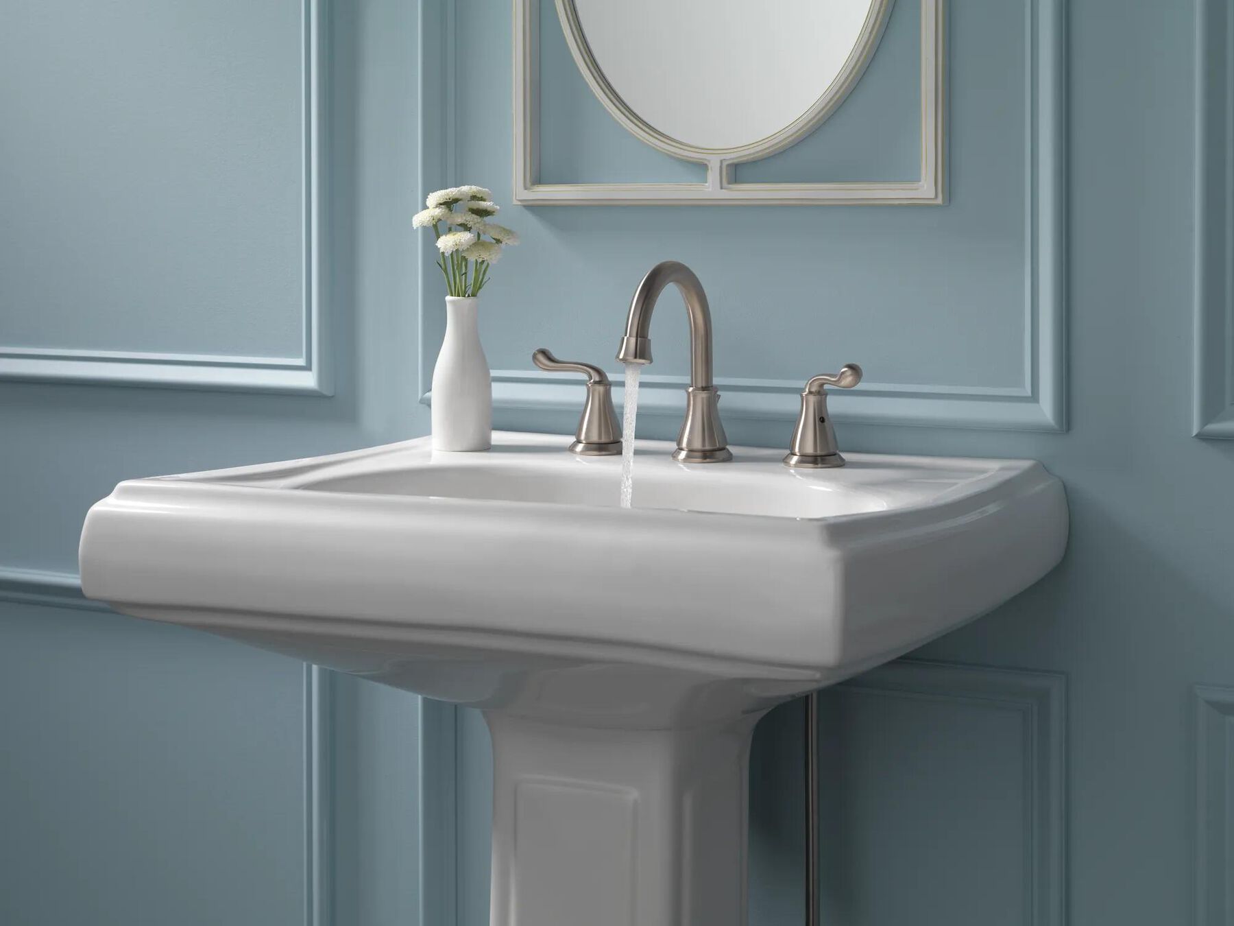Two Handle Widespread Bathroom Faucet (Recertified)
