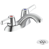 Two Handle Centerset Lavatory Faucet with Grid Strainer