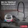 Single Handle Exposed Hose Kitchen Faucet with Touch2O Technology