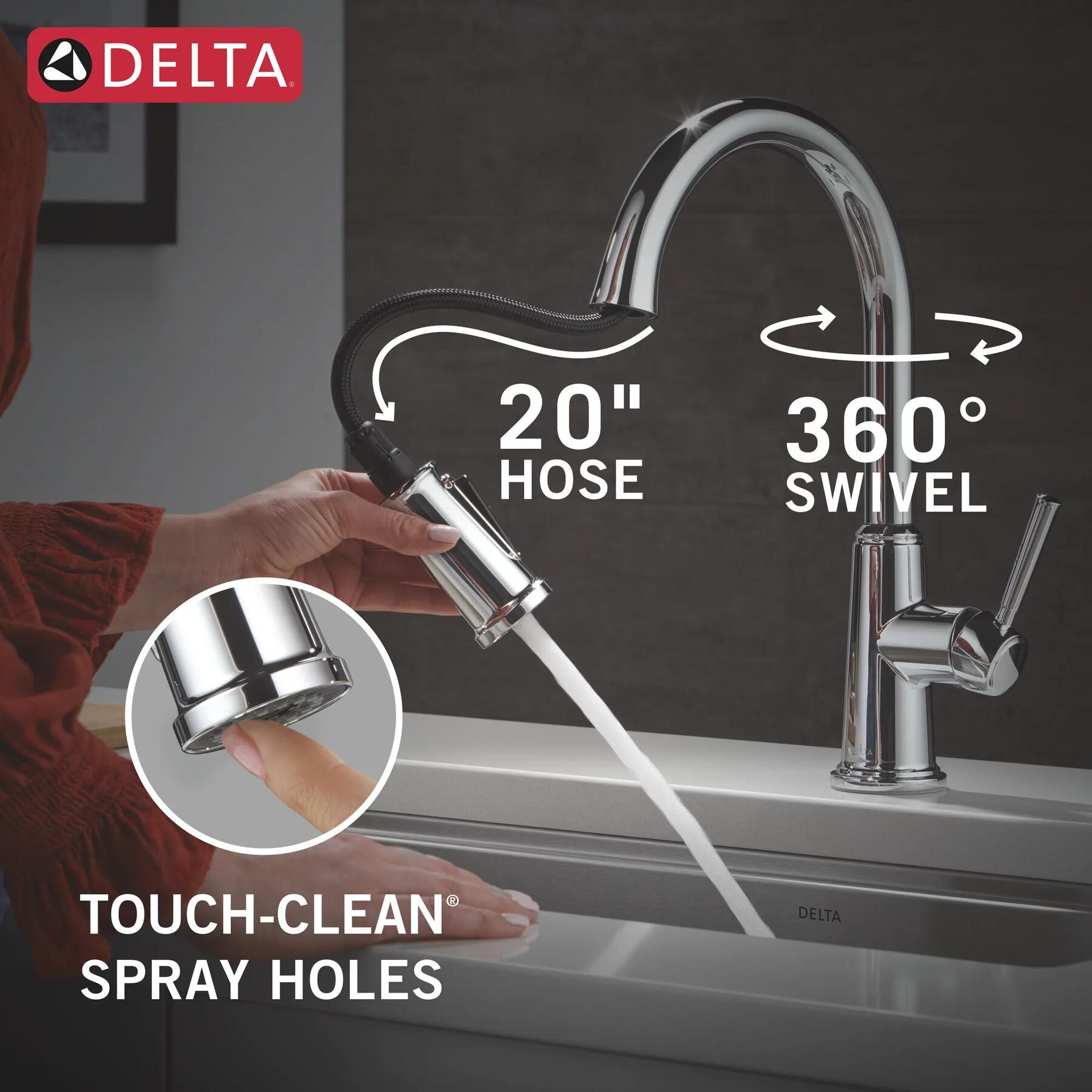 Single Handle Pull-Down Kitchen Faucet
