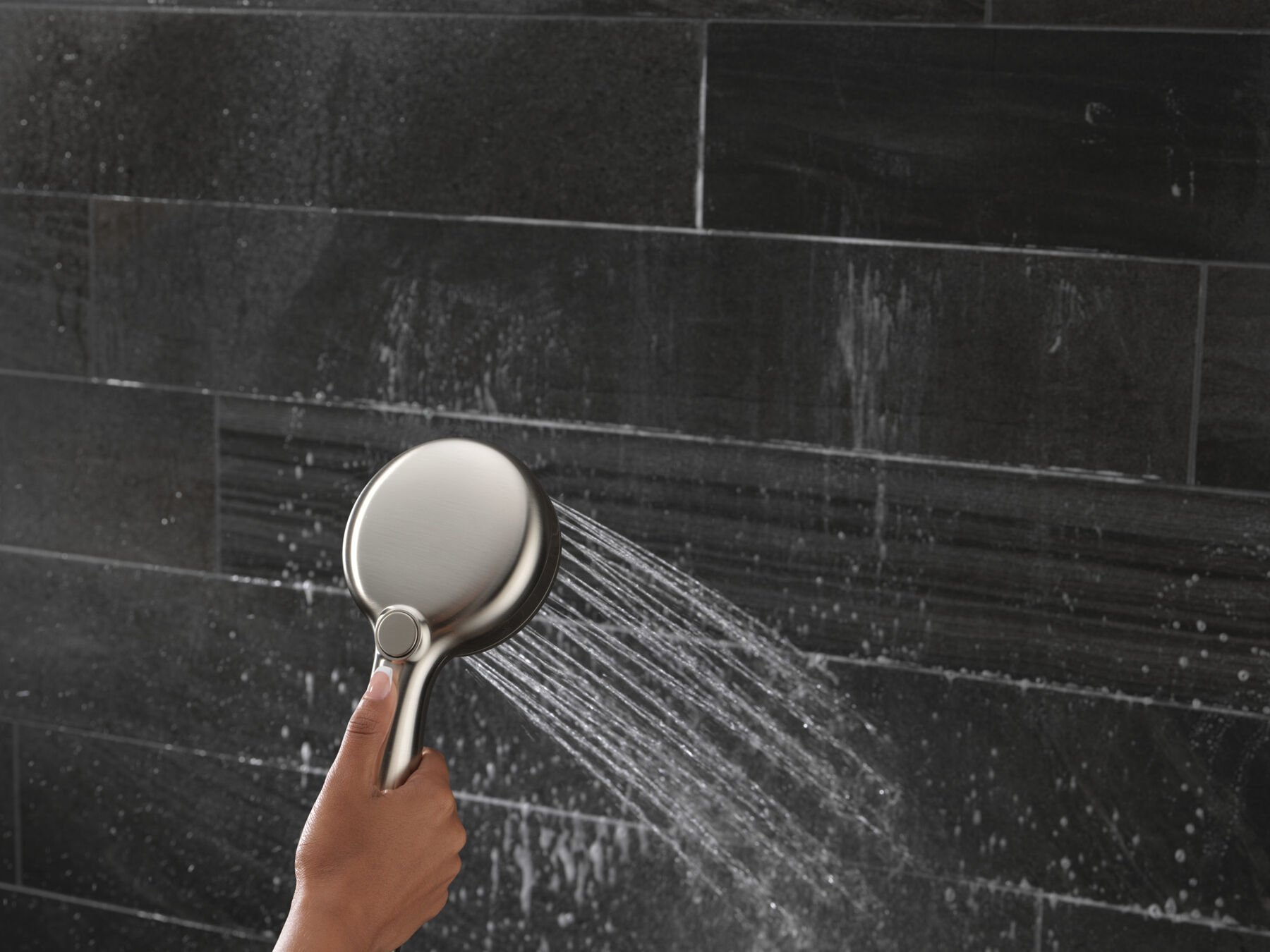 7-Setting Wall Mount Hand Shower with Cleaning Spray