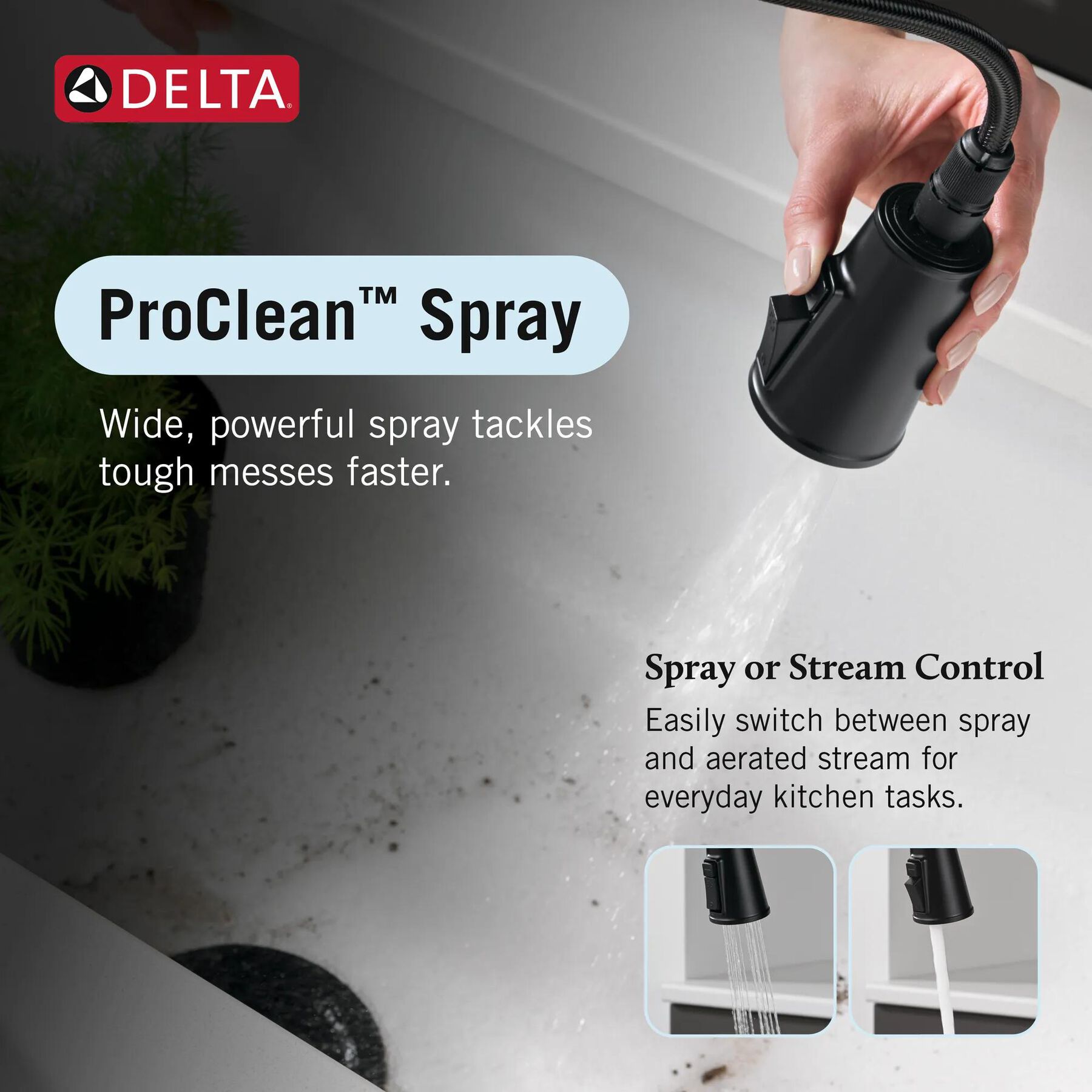 Touch<sub>2</sub>O&reg; Technology Kitchen Faucet with Touchless Technology