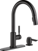 Single Handle Pull-Down Kitchen Faucet with Soap Dispenser (Recertified)