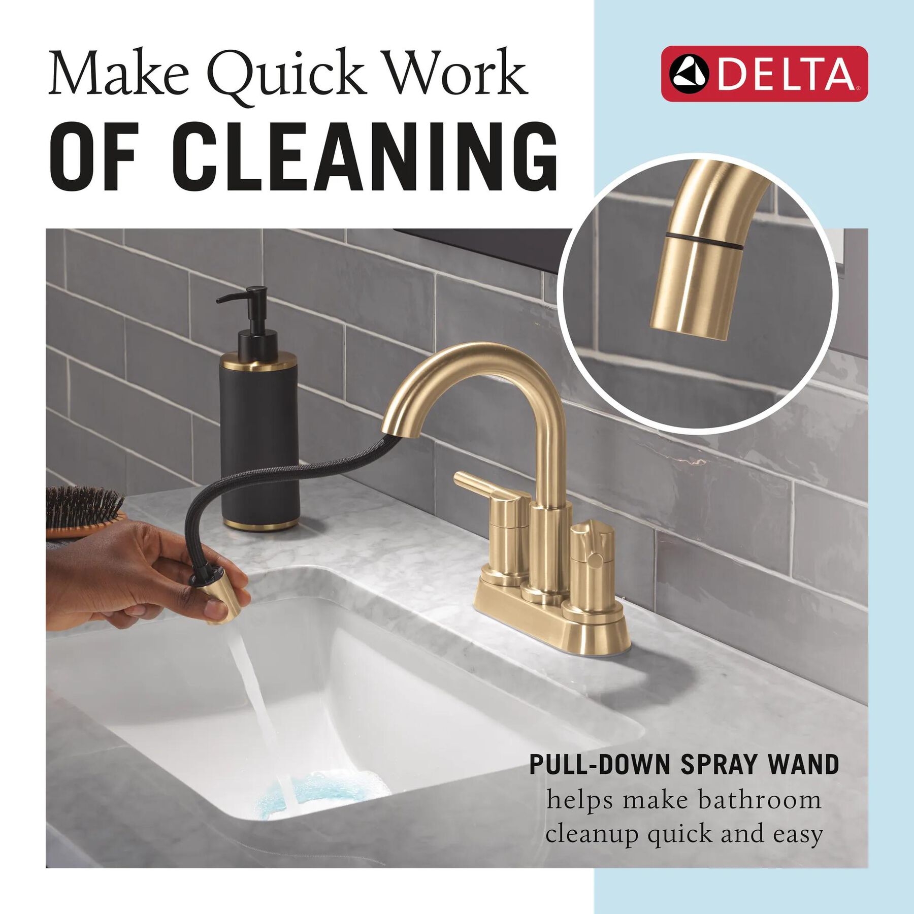 Two Handle Centerset Pull-Down Bathroom Faucet (Recertified)