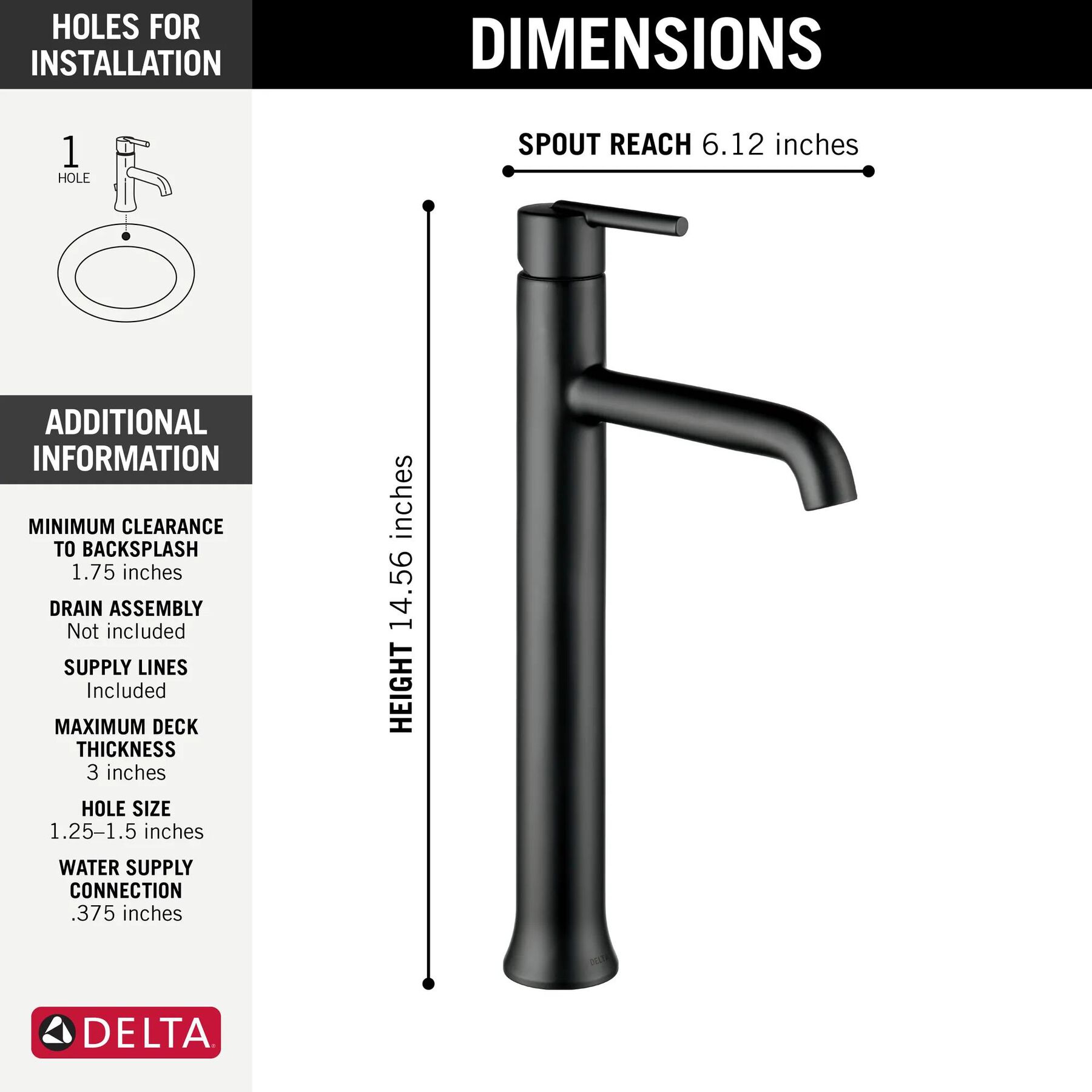 Single Handle Vessel Bathroom Faucet