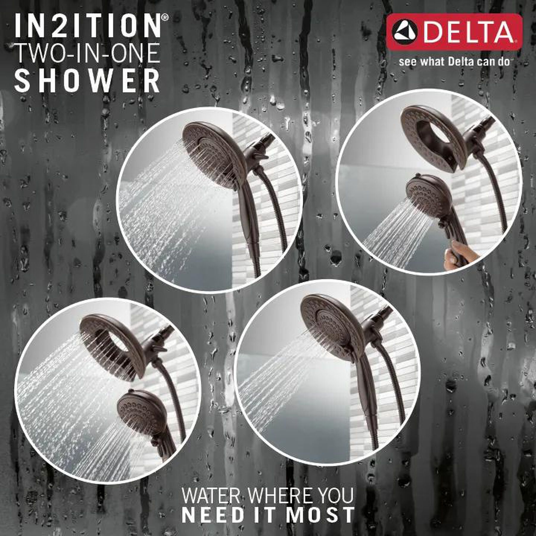 In2ition&reg; 5-Setting Two-in-One Shower