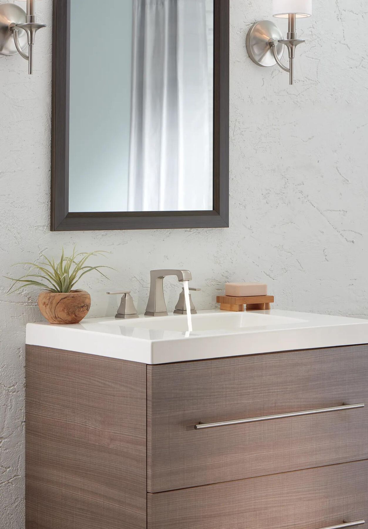 Two Handle Widespread Bathroom Faucet with EZ Anchor&reg; (Recertified)