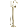 Single Handle Floor Mount Tub Filler Trim with Hand Shower