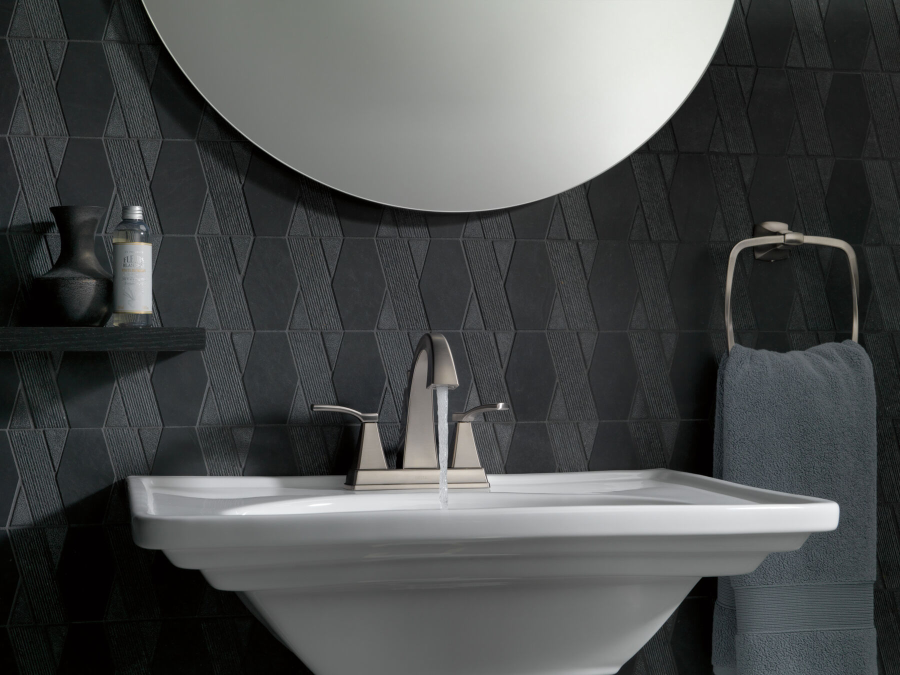 Two Handle Centerset Bathroom Faucet (Recertified)