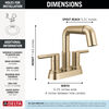 Two Handle Centerset Pull-Down Bathroom Faucet