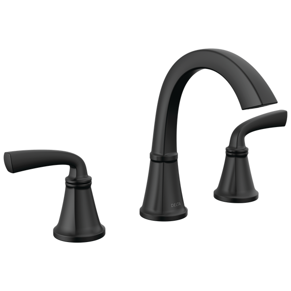 Two Handle Widespread Bathroom Faucet in Matte Black 35864LF-BL