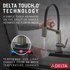 Single Handle Exposed Hose Kitchen Faucet with Touch<sub>2</sub>O Technology