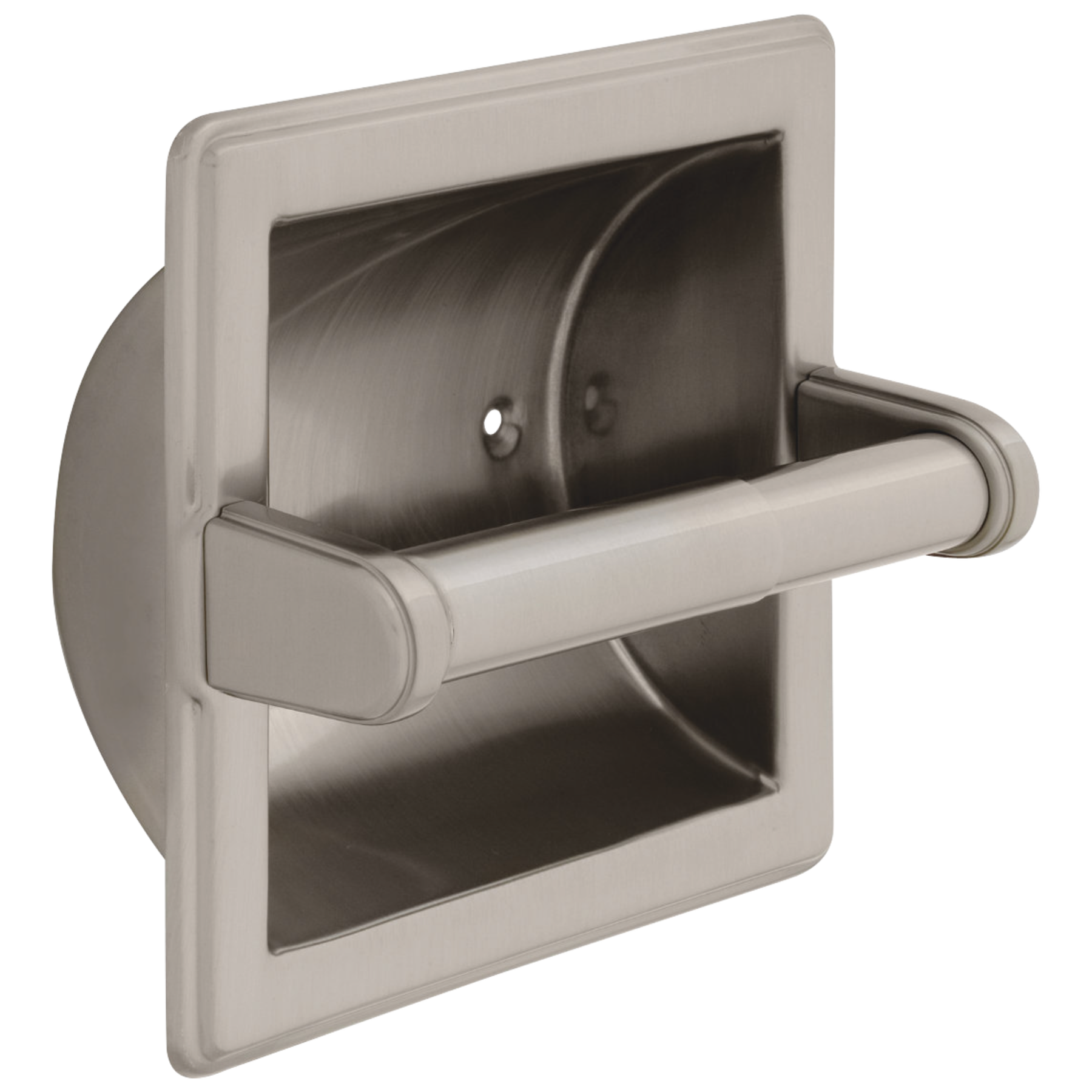 Brass Recessed Paper Holder with Brass Roller