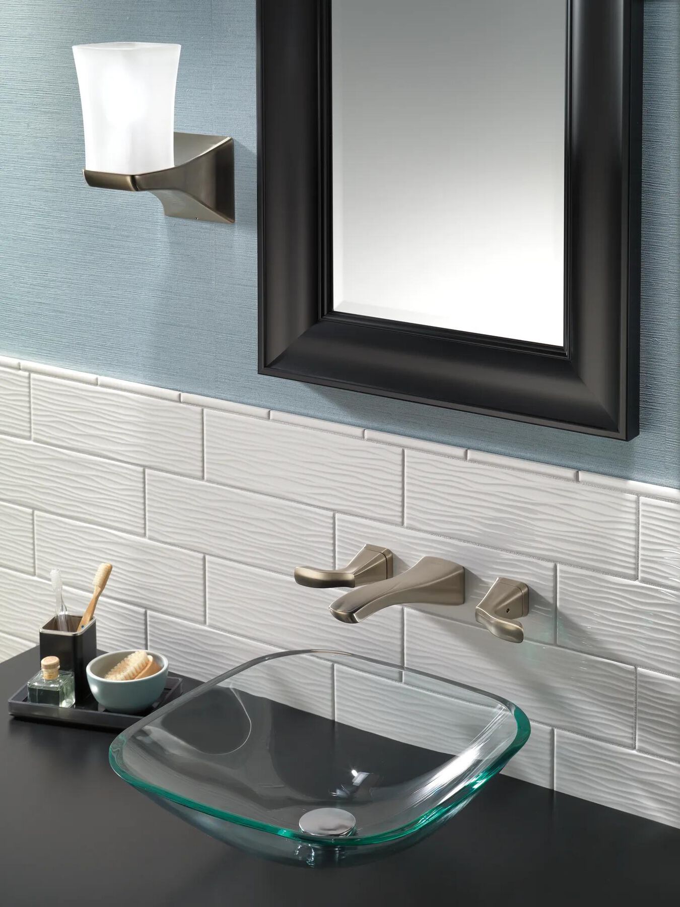 Two Handle Wall Mount Bathroom Faucet Trim