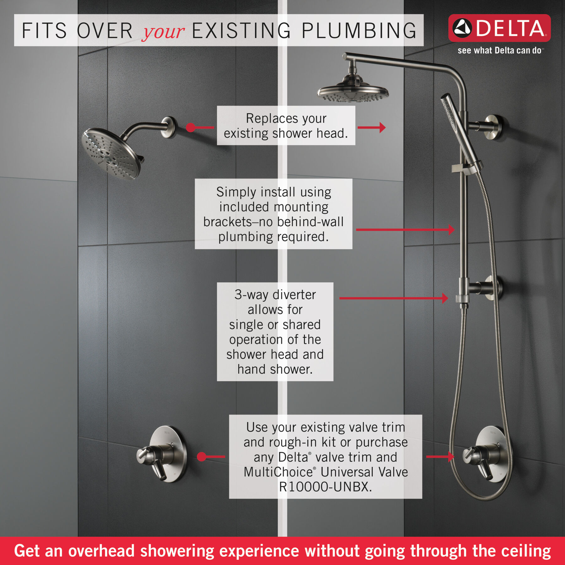 Shower Column 18" Round