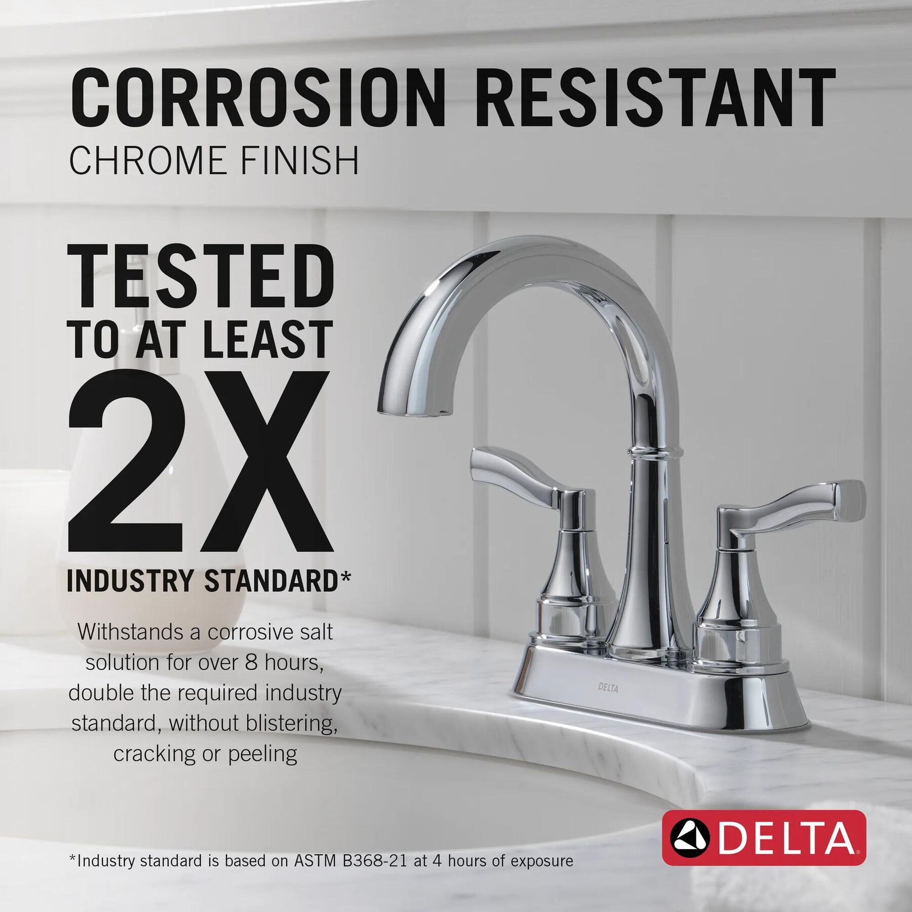 Two Handle Centerset Bathroom Faucet (Recertified)