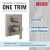 Angular Modern Monitor&reg; 14 Series Valve Trim with 3-Setting Integrated Diverter